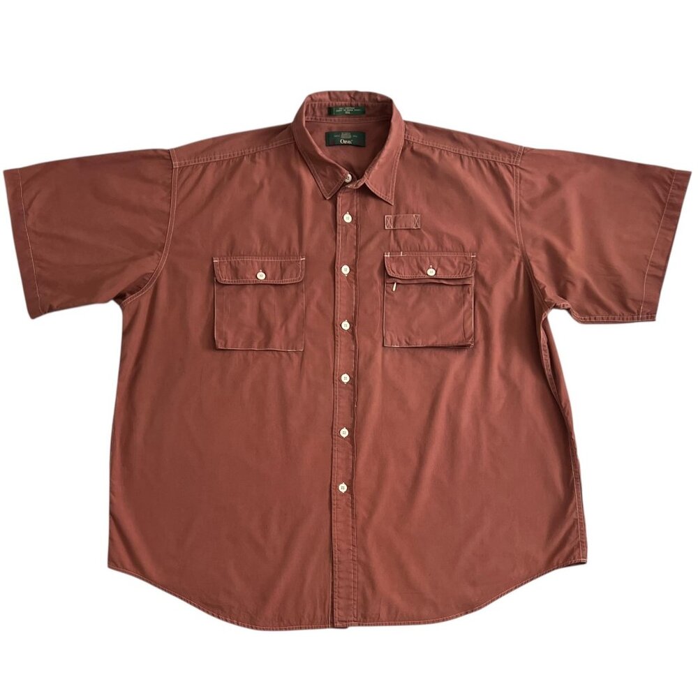 Vintage Orvis Casual Shirt XXL SS Button Up Cotton Outdoorswear Safari